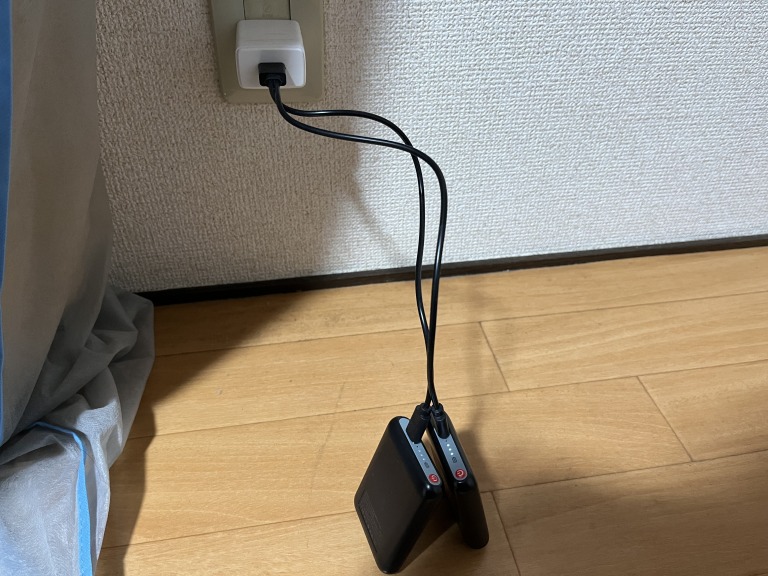 コードレス電気スリッパの充電