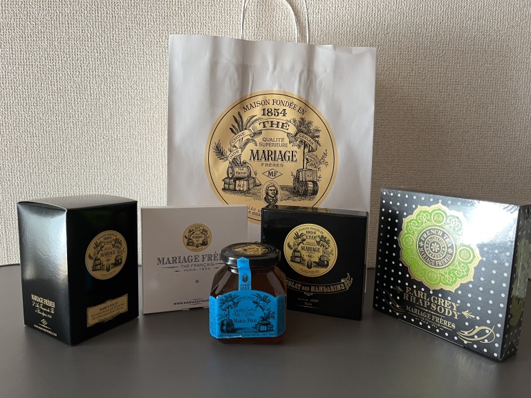 【マリアージュフレール店舗】マルコポーロの紅茶、チョコ、ジャム購入